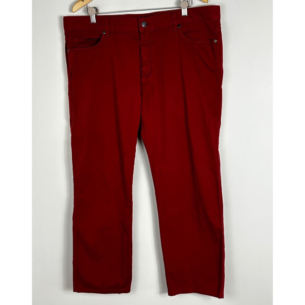 Ermenegildo Zegna Red Pants Mens Size 40 Trousers Straight Leg‎ Cotton Blend